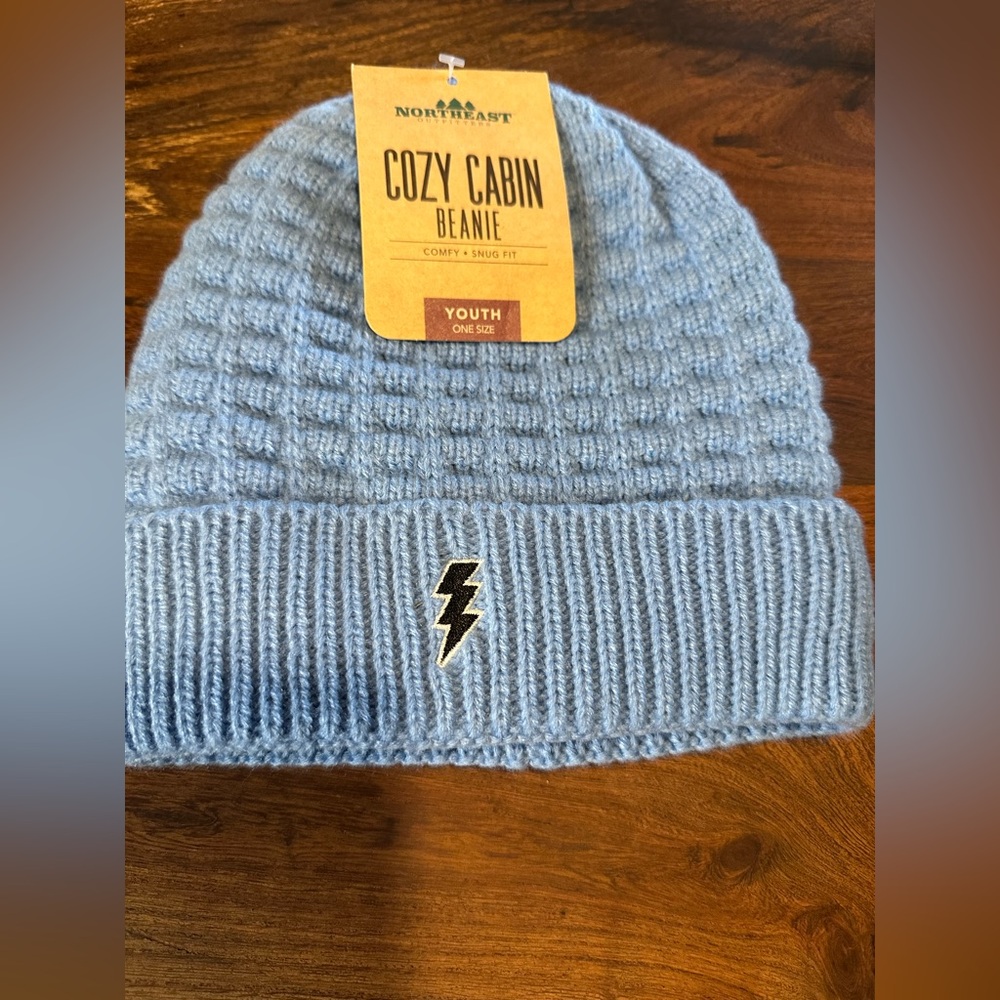 Cozy Cabin Blue Beanie